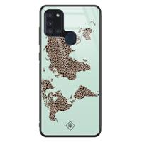 Samsung Galaxy A21s glazen hardcase - Wild world - thumbnail