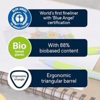 Schneider fineliner Line-Up, etui van 4 stuks in geassorteerde kleuren - thumbnail