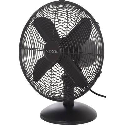 Sygonix Tafelventilator 35 W (Ø x h) 335 mm x 400 mm Zwart Oscillerend