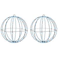 Bal met 192 LED 2 pcs Koudwit 40 cm Metaal - thumbnail