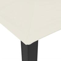 Prieel met dubbel dak 3,94x2,96 m staal crmekleurig - thumbnail