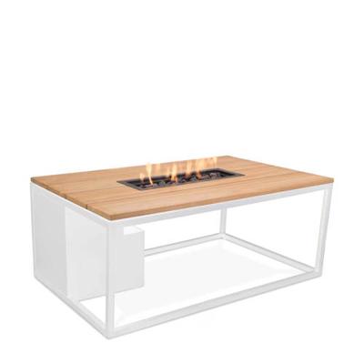 Cosi: Cosiloft 120 Vuurtafel Rechthoek Teak Tafelblad - wit