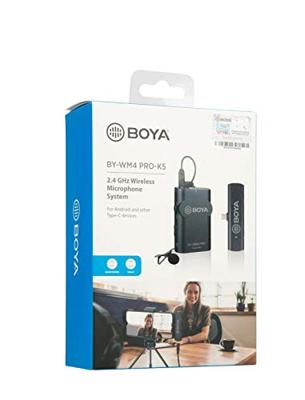 Boya 2.4 ghz lavalier microfoon draadloos by-wm4 pro-k5 voor android