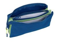 Pennenetui met 3 vakken Munich North Marineblauw 22 x 12 x 3 cm - thumbnail