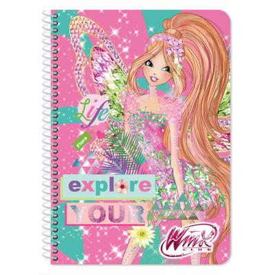Nickelodeon notitieboek Winx meisjes B5 roze 60 pagina's