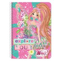 Nickelodeon notitieboek Winx meisjes B5 roze 60 pagina's - thumbnail