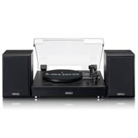 Lenco Riemaandrijving houten platenspeler met Bluetooth-ontvangst en 2 externe luidsprekers - LS-101BK - thumbnail