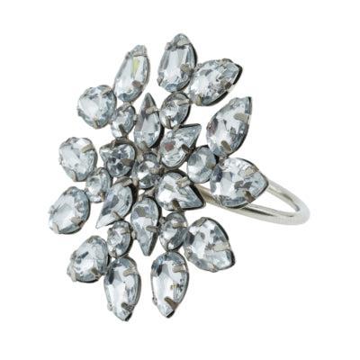 PTMD servetring steinar zilverkleurig 7 cm | 24 stuks