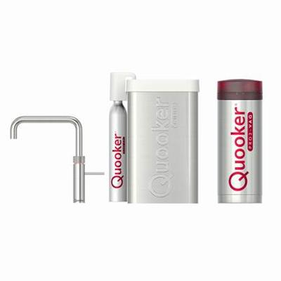 Quooker Fusion Square kokendwaterkraan - draaibare uitloop - PRO3 incl. Cube reservoir - Warm / kokend / bruisend / gefilterd water - RVS 3FSRVS-CUBE Quooker Fusion Square kokendwaterkraan - draaibare uitloop - PRO3 incl. Cube reservoir - Warm / kokend / bruisend / gefilterd water - RVS 3FSRVS-CUBE