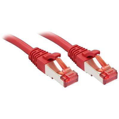 LINDY 47736 RJ45 Netwerkkabel, patchkabel CAT 6 S/FTP 5.00 m Rood Vergulde steekcontacten 1 stuk(s)