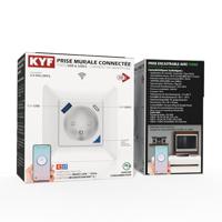 Slimme inbouwcontactdoos voor binnen - KYF - Wi-Fi - Met energiemeter + USB- en USB-C-poorten - thumbnail