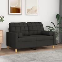 VidaXL Sierkussens 2 st 15x50 cm stof zwart - thumbnail