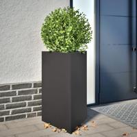 VidaXL Plantenbakken 2 st driehoek 50x43x75 cm staal zwart - thumbnail