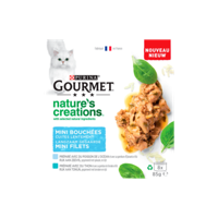 Gourmet Nature's Creations Mini Filets met zeevis natvoer kat (8x 85 g) 3 trays (24 x 85 g) - thumbnail