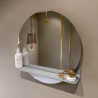 MONDIAZ SPOT spiegel rond 60cm met Spiegelplanchet kleur Plata. - thumbnail