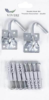 Vivere HOOK2 muurbeugel voor klapstoelen Zwart, Roestvrijstaal