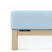 Schlafgut Schlafgut Soft Contact Jersey Flanel Hoeslaken XL - 180x200 - 200x200 536 Blue Light - thumbnail