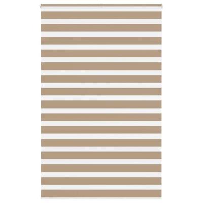 VidaXL Zebra blind 145x230 cm stofbreedte 140,9 cm polyester zandbruin