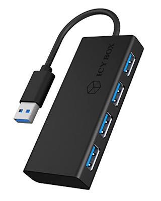 ICY BOX IB-AC6104-B 4 ports USB 3.0 hub zwart