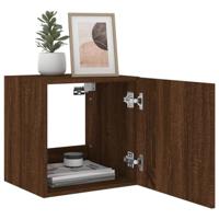 Tv-wandmeubelen met LED 2 st 40,5x35x40 cm bruineikenkleurig - thumbnail