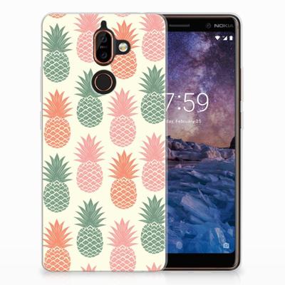 Nokia 7 Plus | Siliconen Case | Ananas