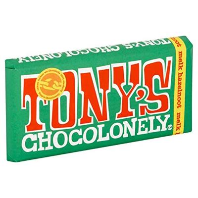 Tony&apos;s Chocolonely chocoladereep, 180g, hazelnoot