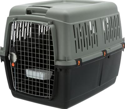 TRIXIE Giona 5 transportbox - Gerecycled - M: 60 × 61 × 81 cm - Antraciet en grijsgroen