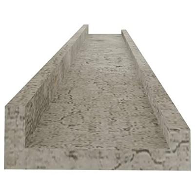 VidaXL Wandschappen 2 st 80x9x3 cm betongrijs