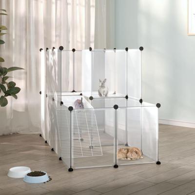 VidaXL Dierenhok klein 142x74x93 cm polypropeen en staal transparant