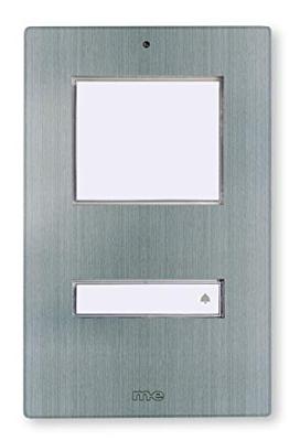 m-e modern-electronics KT 1-EG Belknop Met adresveld, Met naambord 1-voudig RVS 12 V/1 A