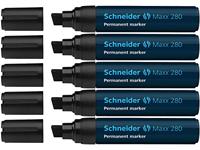 Schneider Marker permanent 280 beitel zwart 5st - thumbnail