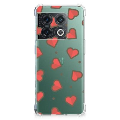 OnePlus 10 Pro Doorzichtige Silicone Hoesje Hearts OnePlus 10 Pro Doorzichtige Silicone Hoesje Hearts