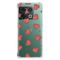 OnePlus 10 Pro Doorzichtige Silicone Hoesje Hearts - thumbnail
