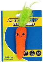 Petsport Veggies Fresh Wortel Kattenspeelgoed met veren - thumbnail