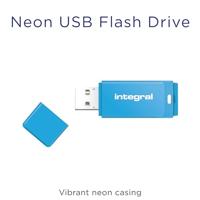 Integral Neon USB 2.0 stick, 32 GB, blauw - thumbnail