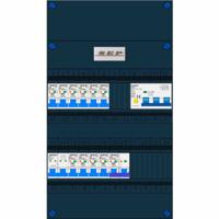 SEP 10 groepenkast 10 aardlekautomaten B16 30mA + kookgroep + krachtgroep 400V 3F - thumbnail