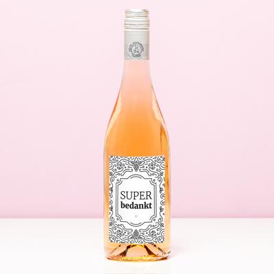 Wijnfles Super Bedankt - Rosé (Blush Rosé) Wijnfles Super Bedankt - Rosé (Blush Rosé)
