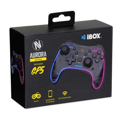 iBox IGP5 game controller Zwart Bluetooth Gamepad Analoog/digitaal Android, Nintendo Switch, Nintendo Switch Lite, Nintendo Switch OLED, PC, iOS