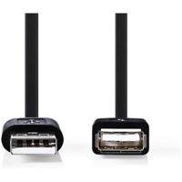 USB 2.0-Kabel | A Male - A Female | 1,0 m | Zwart - thumbnail