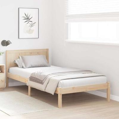 Bedframe Bruin 100 x 200 cm Massief grenenhout