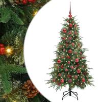 VidaXL Kunstmatige inklapbare kerstboom groen 120 cm pe en pvc - thumbnail