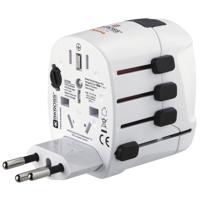 Hama Wereldreisadapter World Travel Pro, 3-polig Wifi adapter Wit - thumbnail