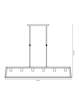 Light depot - hanglamp Sito taps telesc 6L - zwart - Outlet Light depot - hanglamp Sito taps telesc 6L - zwart - Outlet