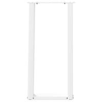 Console tafelpoten 2 st U-vormig 38x(72-73) cm staal wit - thumbnail