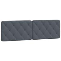 Hoofdbordkussen 160 cm fluweel donkergrijs - thumbnail