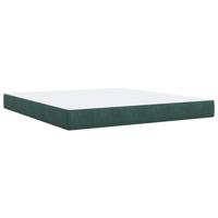 Boxspring met matras fluweel donkergroen 180x200 cm - thumbnail
