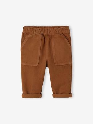 Wijde broek met elastische taille jongensbaby roest Wijde broek met elastische taille jongensbaby roest