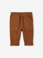 Wijde broek met elastische taille jongensbaby roest - thumbnail