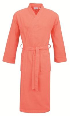 Carl Ross Carl Ross Unisex Badjas Kimono 38100 Coral/Offwhite S