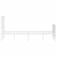 Bedframe met hoofd- en voeteneindemetaal wit 140x200 cm - thumbnail